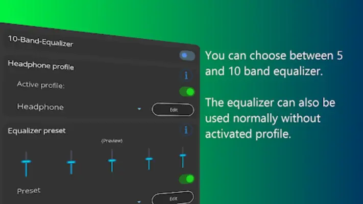 Profile Equalizer android App screenshot 14